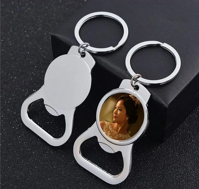 sublimation keychains blank metal key ring hot transfer printing