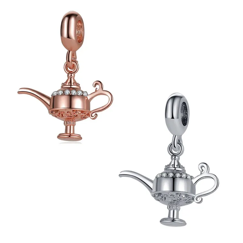 Pandora Bilezikler Uyar 20 adet Şarap Kupası ve Pot Dangle Gümüş Charms Boncuk Charm Boncuk Toptan Için DIY Avrupa Ayrısı Kolye Takı