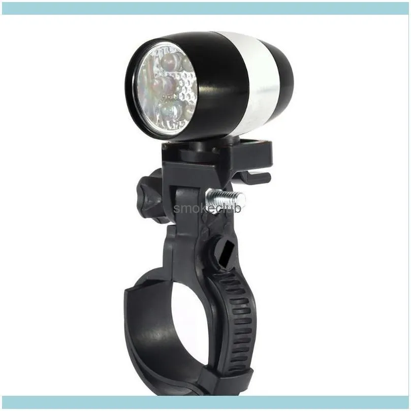 Bike Lights Bicycle Head Light 6 LED Mountain MTB Front Fork Handlebar Lantern Cycling Safety Warning Night Lamp