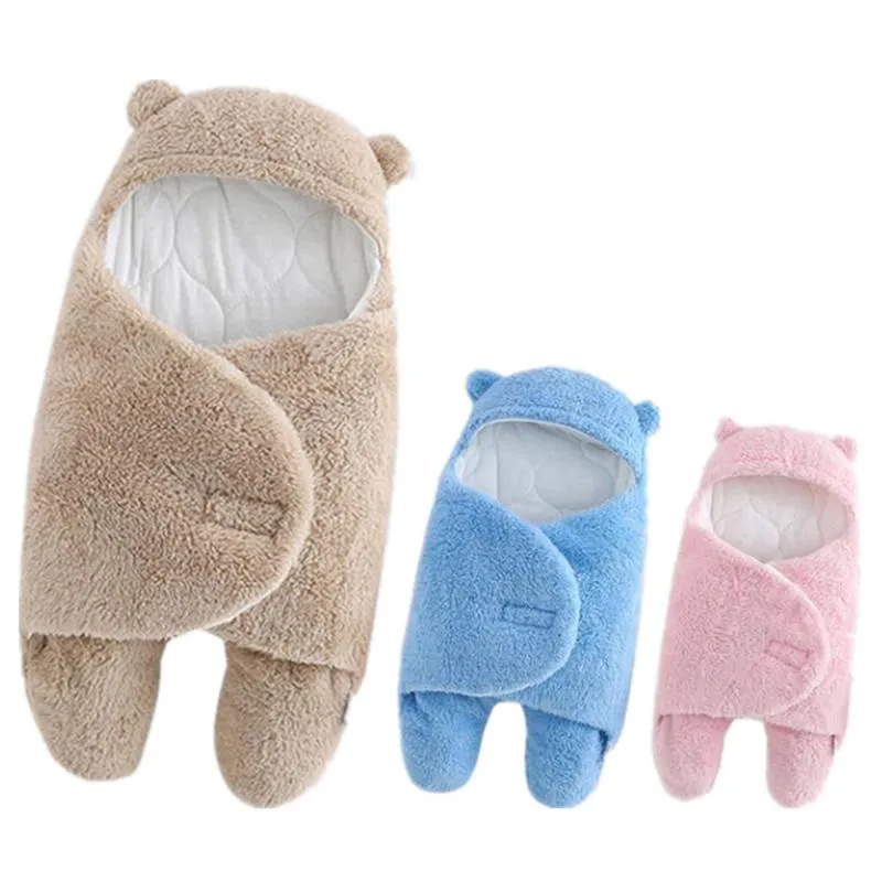 Sacchi a pelo Born Baby Wrap Coperte Bambini Cute Bag Busta Swaddling Passeggino Bebes Winter Sleepsacks per 0-6 mesi