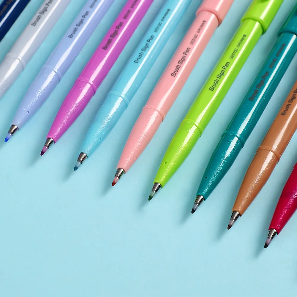 Pattern Sample Color Pen Wholesale Pentel Color Pattern Brush Pens Set Of 12 For Painting ...