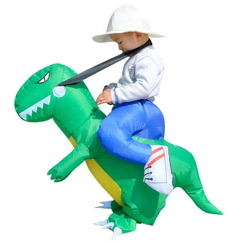 Uppblåsbar dinosaurie cosplay kostym rolig fest vuxna barn halloween285g