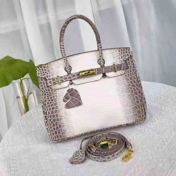 H Ermes Birkin Birkins Hi Tag Custom Premium Crocodile Platinum New