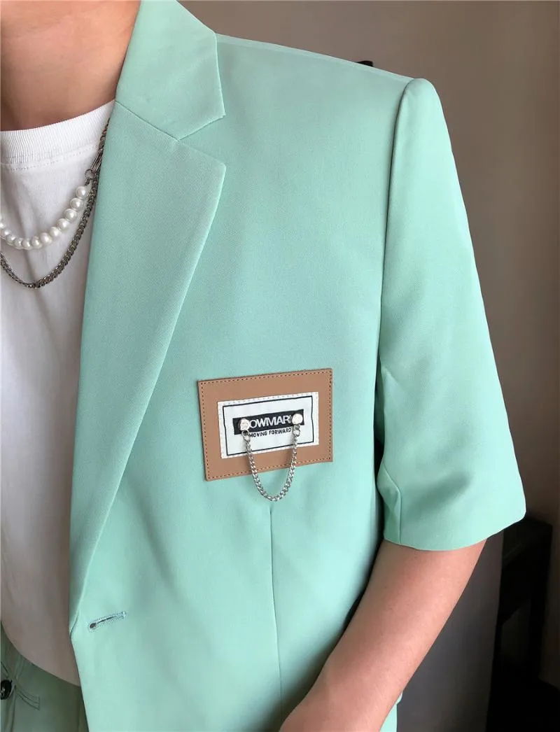 安心の初期調整済み メンズスーツブレザー21トレンドブランドファッションバッジスーツジャケットメンズカジュアル半袖トラジャスドゥホムブレエレガントなホムブレスフォーマル オフクーポン付 アパレル メンズ服 Viskasprekybai Lt