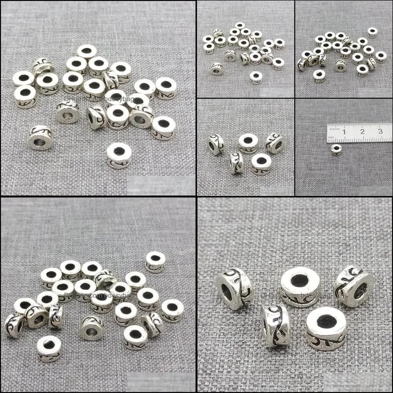 Other 10pcs Of 925 Sterling Silver Donut Beads W/ Spiral Vine Imprint Tire Spacer