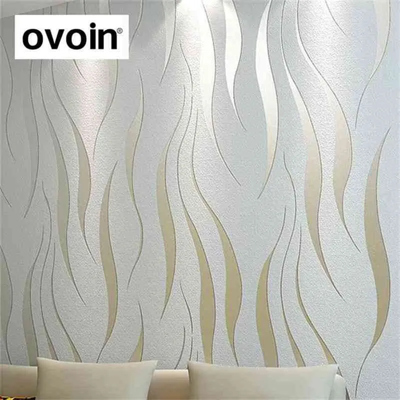 Rouleau de papier peint géométrique abstrait 3D moderne pour chambre à coucher salon décor à la maison papier peint en relief, gris, beige, blanc, violet 210722