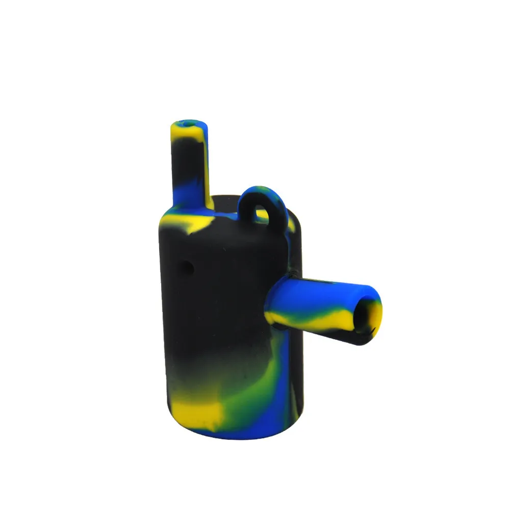 Silikonpfeife Wasserpfeifen Mini-Silikon-Kräuter-Wasserpfeifen Tarnfarbe Glasbong