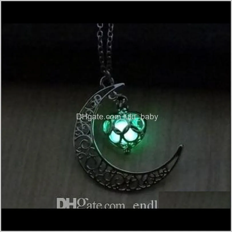 NEW FUNIQUE Fashion Luminous Glow In the Dark Necklace Sailor Moon Pendant Necklace For Women Heart Necklace
