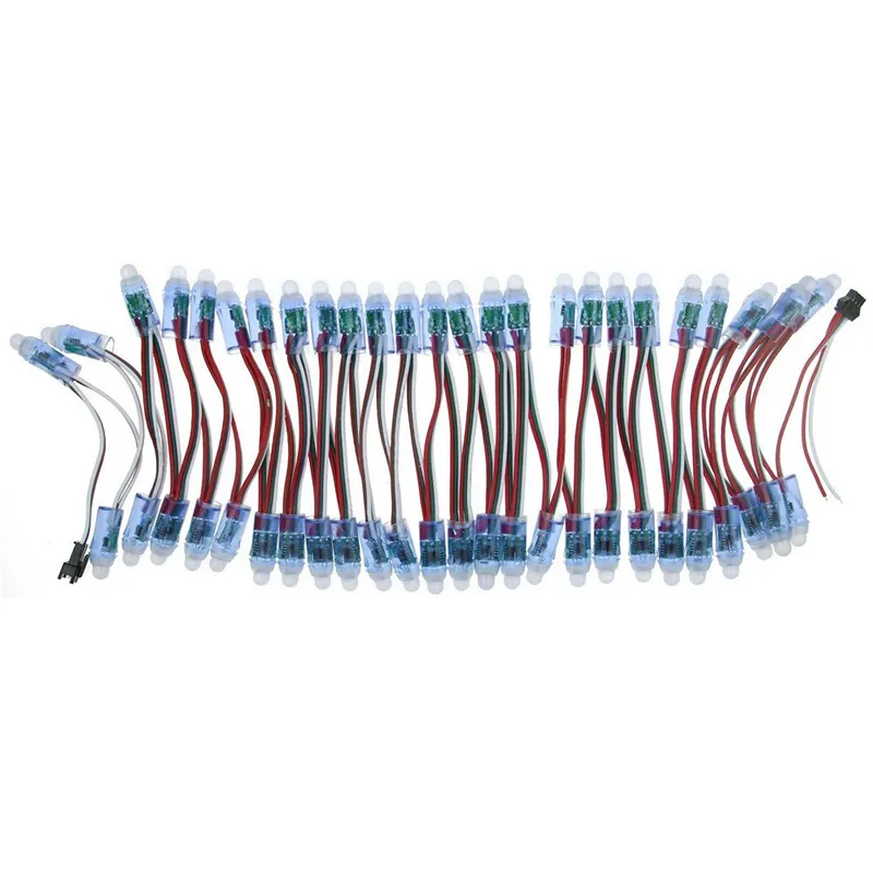 Eslite Life 11 1000pcs Dc5v/12v 12mm Ws2811 Full Color Led Pixel Light Module Ip68 Waterproof Rgb Color Input Striscia Led Ip68 - Foto 2