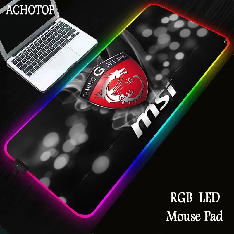 Grand tapis de souris RGB XXL, accessoire de jeu avec rétro-éclairage LED,  accessoire de Table pour Gamer - AliExpress