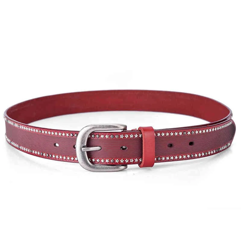 売り切り商品 新しいウェルテン110cm L 3 3幅の女性のスターリベットベルトファッションレザー薄いベルトメンズレジャースポーツベルトファッション 第1位獲得 Www Home Peradi Or Id