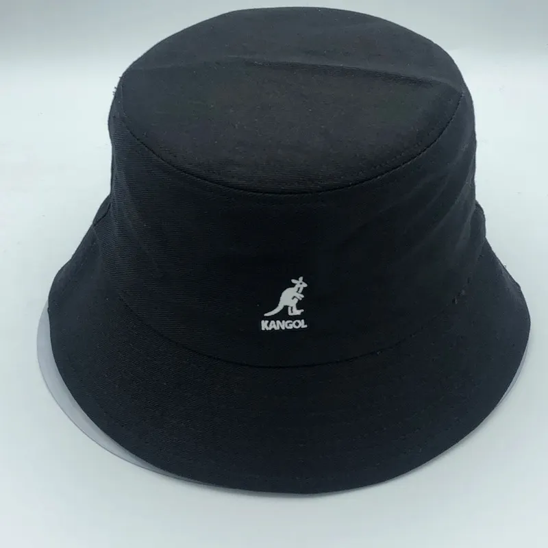 2022 hot Kangaroo Fisherman Visor Basin Hat Fashion Wild Cotton Fabric Bucket Hat Super Fire Men and Women Flat-top ClothHat