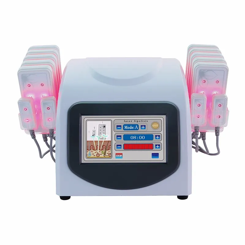 На складе в США Burn Lipo Laser Diode Lipolysis Машина для похудения LLLT Cellulite 10 Largepads 4 Smallpad 635nm 650nm Beauty Equipment