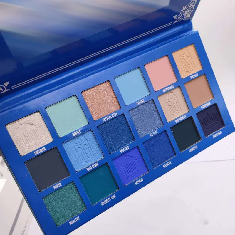 Blue Blood Eyeshadow Palette Matte & Shimmer Pressed Pigments, Starry