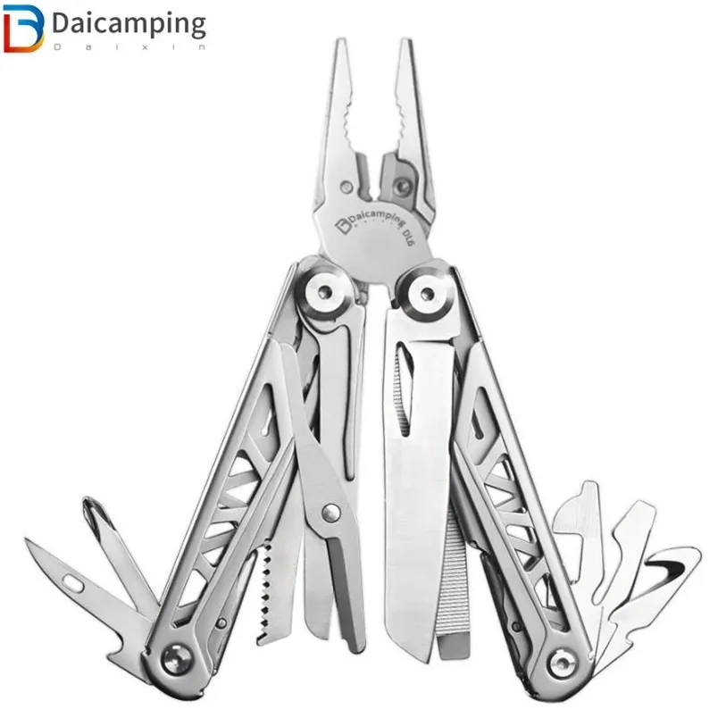 Daicamping EDC Camping HRC78K Multitool Plier Cable Wire Cutter Multifunzionale Multi Tools Outdoor Camping Coltello pieghevole Pinze 211110