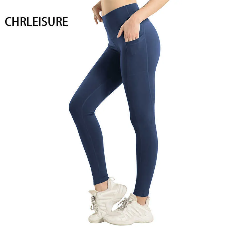 CHRLEISURE Workout Pocket Women Leggings Elastic Fitness Gym Legging High  Waist Skinny Running Hip Lift 210925 From 13,16 €