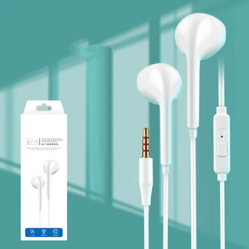 Auricolari per telefono cellulare cablati 3,5 mm Universal Smart Call Ascolto dal vivo Sintonizzazione di brani Tappi per le orecchie in-ear