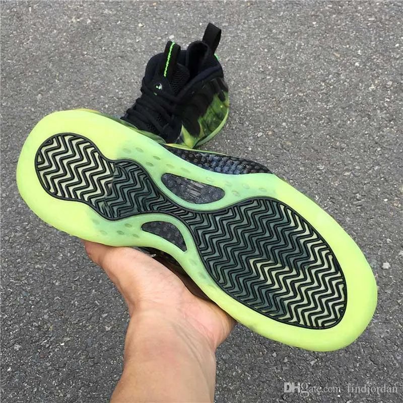 Fashion Penny Hardaway ParaNorman Men basketball shoes Foam One QS Black Lime Green posite Men Athletic sneakers with box