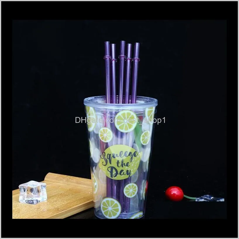 disposable straws 260*6mm creative diy plastic party drinking straws 10.5inch reusable straws for tall skinny tumblers sn3086