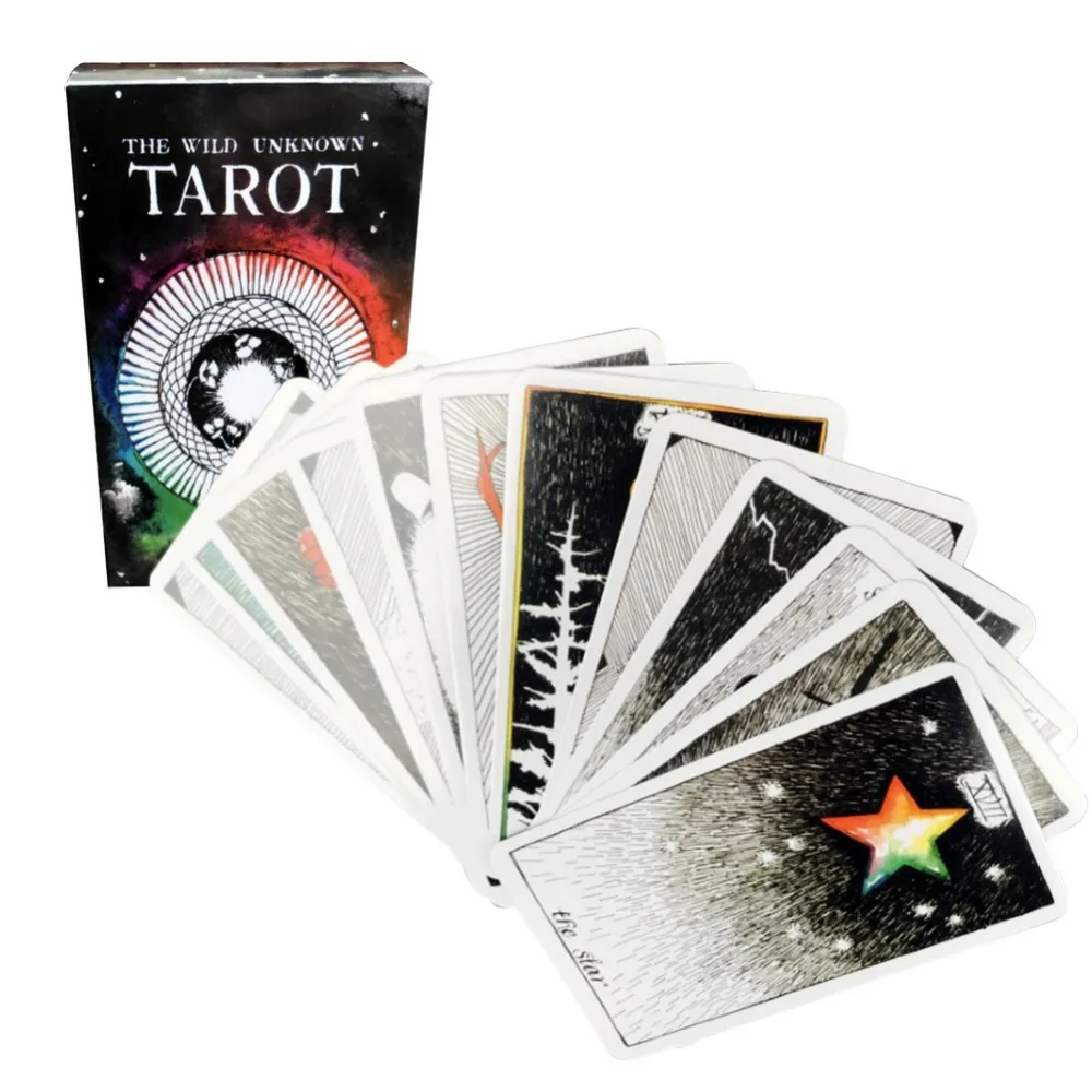 Nieuwe kaart game mysterieuze wilde tarot dek kaarten magisch wild dier 78