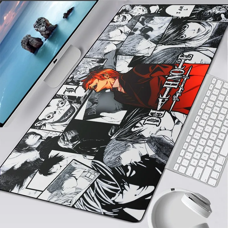 Alfombrillas de Death Note Kira, alfombrilla para ratón de juegos, alfombra para teclado grande, alfombrilla para ratón, accesorios para Notebook de Anime, alfombrilla para ratón