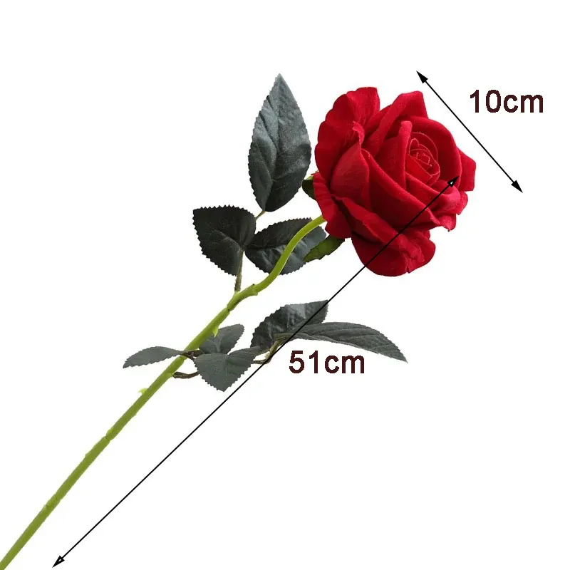  Rose Real Touch Artificial Flowers Rose Flowers Home decorations For Wedding Party Birthday Fake Cloth Flower