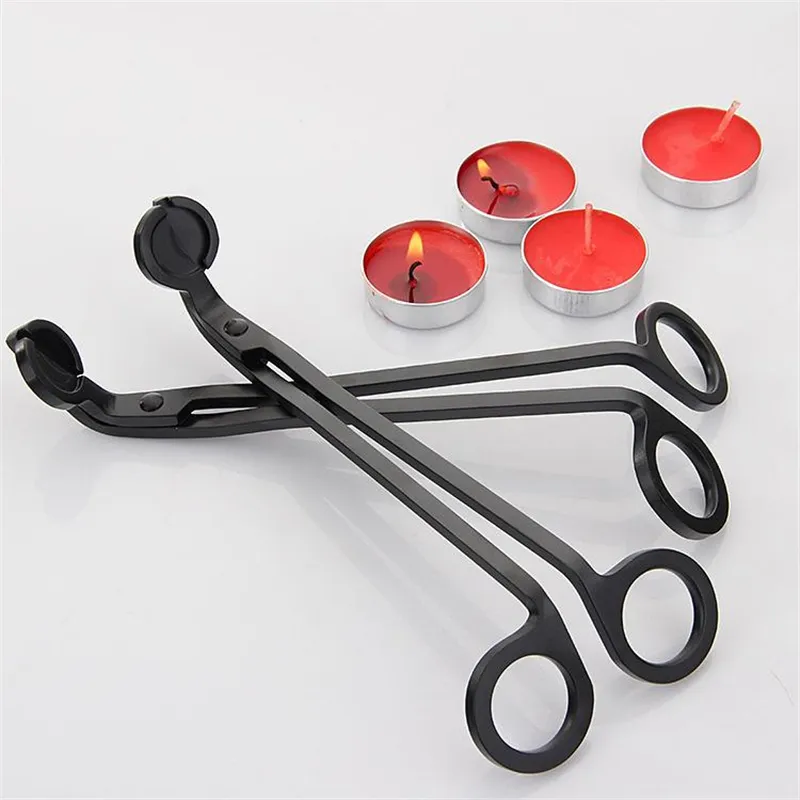 10% Top Seller Stainless Steel Candle Wick Trimmer Oil Lamp Trim Scissor Tesoura Cutter Snuffer Tool Hook Clipper