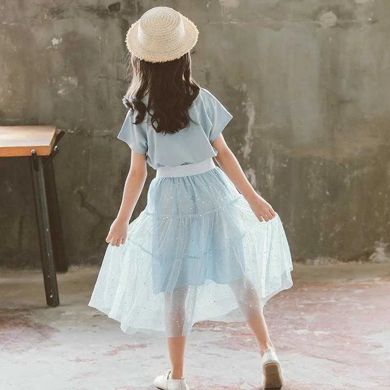 Robe pour filles t fille dentelle robes v tements mode f te robe de bal enfants mod le adolescent enfant costume 5 6 8 10 12 14 ans Q0716