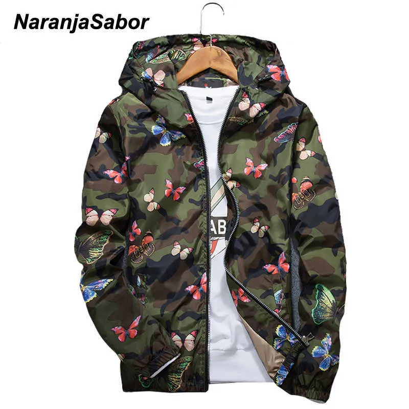 Naranjasabor lente herfst heren casual camouflage cool jas mannen kleding mannen windjack jas mannelijke uitloper merk kleding n549 x0621