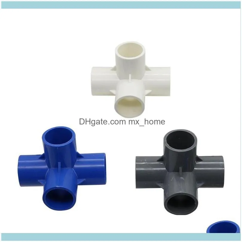 Garden Water Supply System 25mm Stereoscopic Cross PVC Connector Agriculture Greenhouse Irrigation Fish Tank Aquarium Supplies Watering