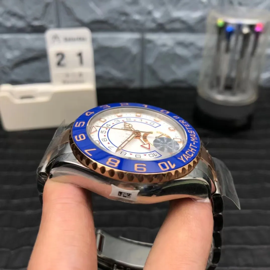 Orologio da uomo JF diametro 44 mm con cronometraggio automatico 7750 bidirezionale lunetta a 90 giri specchio in vetro zaffiro funzione di impermeabilizzazione superficiale