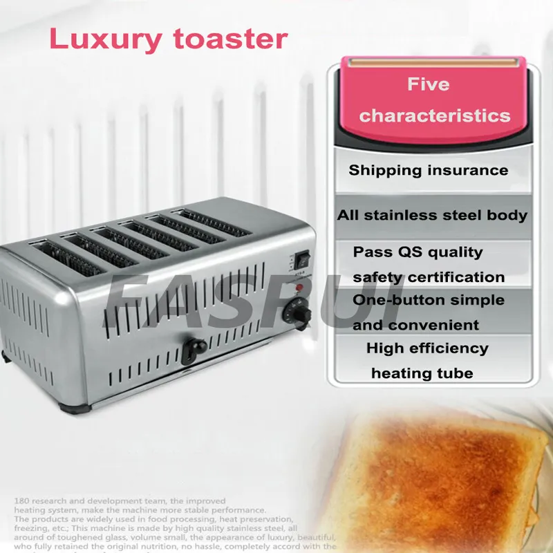 Stainless Steel Electric Toaster Household Automatic Bread Baking Machine Breakfast Machine Toast Sandwich Oven 6 Slices From 69 61 DHgate
