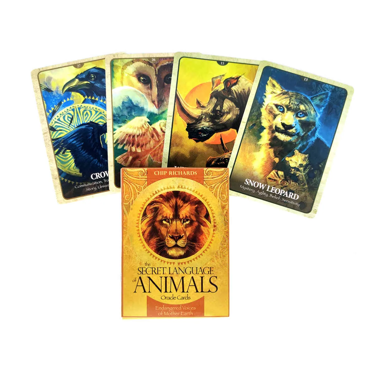 اللغة السرية للحيوانات Oracles 45 PCS S Game Game for Adult PDF إرشاد التارو سطح السفينة لعب بطاقة