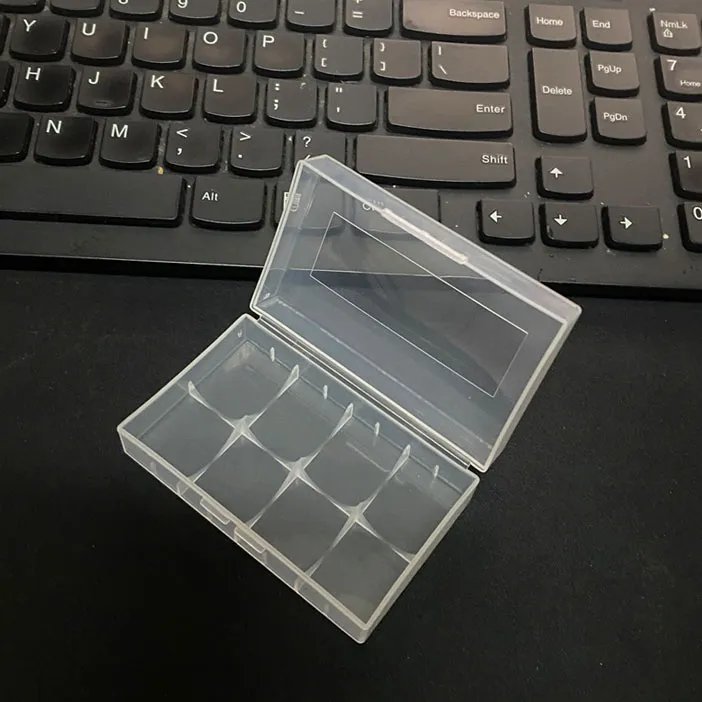 20700 21700 Caja de plástico portátil Caja de seguridad Contenedor de almacenamiento Paquete transparente Baterías para cargador de batería de iones de litio Mech Wrap En stock