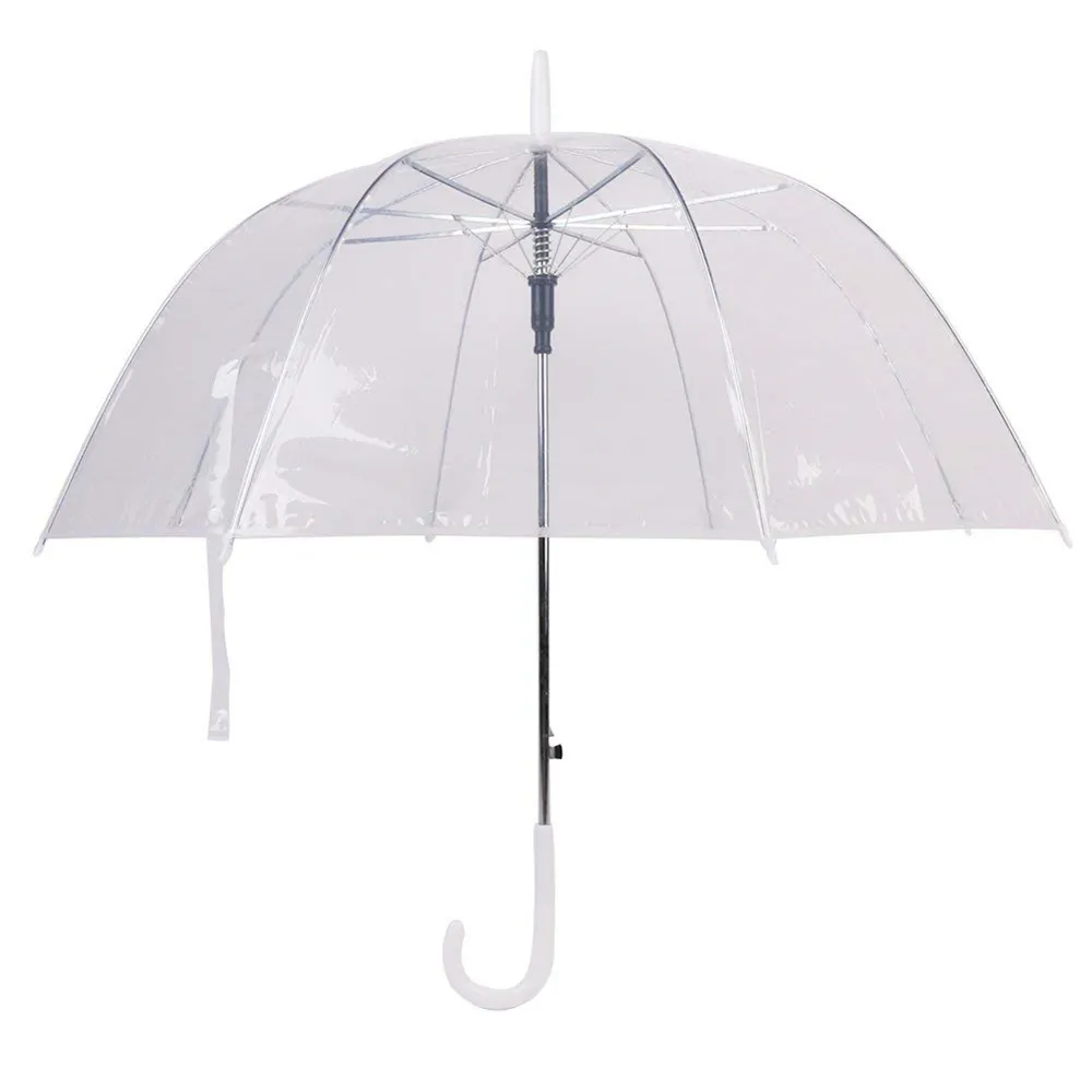 30個34 "ビッグクリアかわいいバブルディープドーム傘ゴシップガール風抵抗透明な長いハンドル女性傘