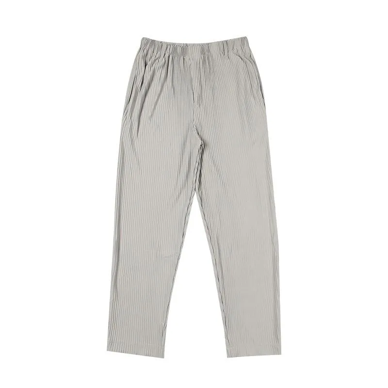 Solidne kolory plisowane Homme Plisse Pants Mężczyźni Kobiety Joggery sznurkowe spodnie sweza 6x2k6x2