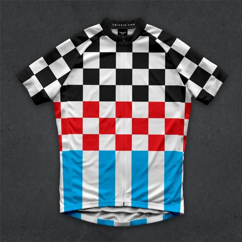 Racing Jackets Twin Six 6 6 heren fietsjersey korte mouw zomer MTB Team Bicycle ademende en snel drogende kleding