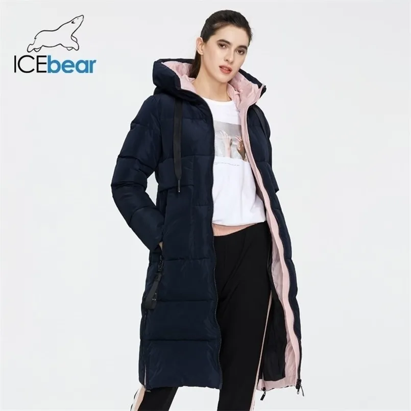 Giacca invernale da donna Cappotto lungo da donna di alta qualità Parka femminile con cappuccio Abbigliamento di marca da donna alla moda GWD19507I 210819