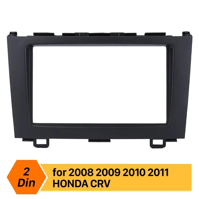 Siyah 178 * 100mm 2din Araba Stereo Fasya Dağı Trim Kiti DVD Panel Çerçevesi 2008 2009 2010 2011 Honda CRV Panel Kiti