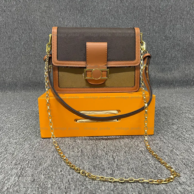 Högkvalitativ axelväskor DAUPHINE mini handväskor crossbody dam herr Plånböcker Lyx Designer äkta läder luffare Toes Messenger bag Plånbok Plånböcker