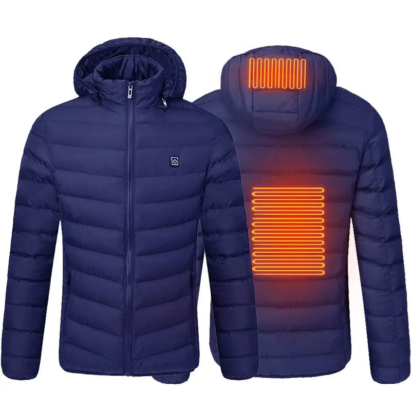 Winter USB Heated Jackets For Men And Women Thermal Cotton Coat