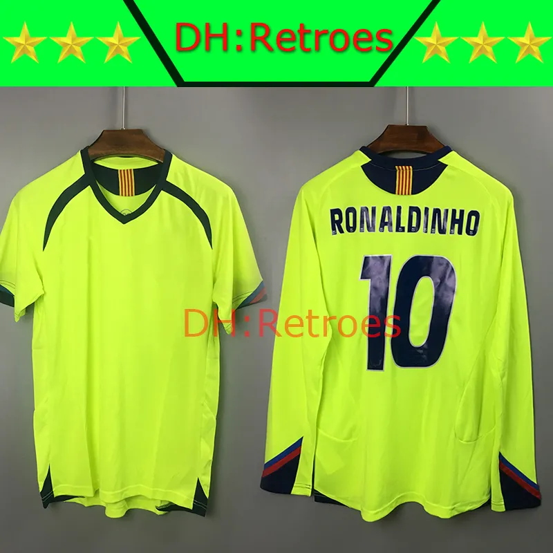 Retro Ronaldinho Soccer Trikot 03 04 05 06 09 10 11 14 15 16 17 99 Langarm Ibrahimovic A.iniesta Classic Futebol Rivaldo Thailand Jersey