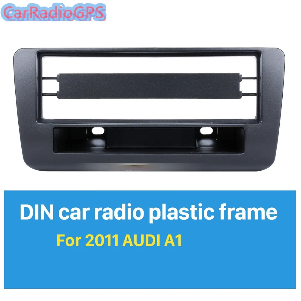 2011 Audi A1 için Şık 1din Araba Radyo Fasya Trim Çerçeve Surround Panel Dash Montaj Kiti