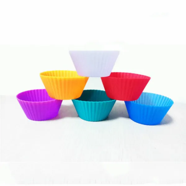 Kostenloser Versand 7 cm Silikagel Liner Backform Silikon Muffinförmchen Backförmchen Kuchenförmchen Cupcake RH30254