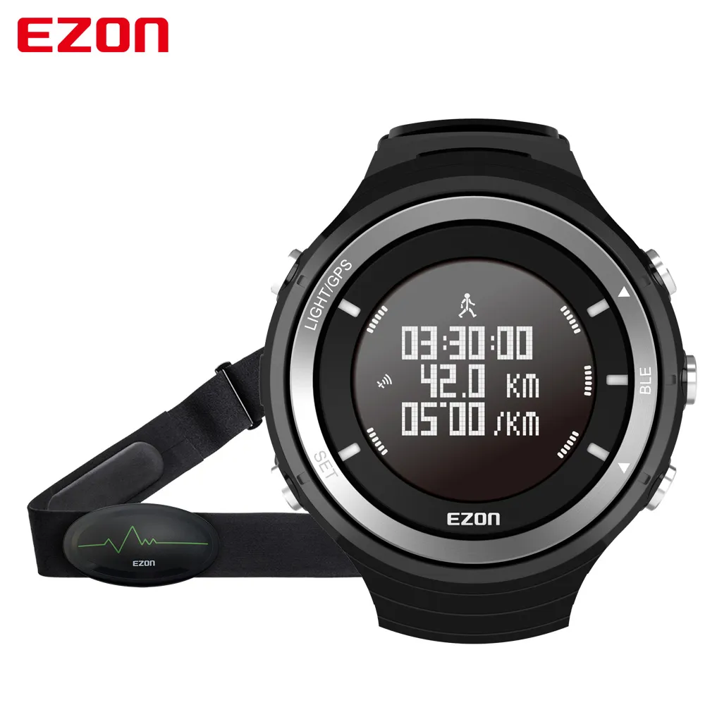 Montre de sport intelligente pour course à pied, Marathon, Bluetooth 4.0, piste GPS, podomètre, fréquence cardiaque, altimètre, baromètre