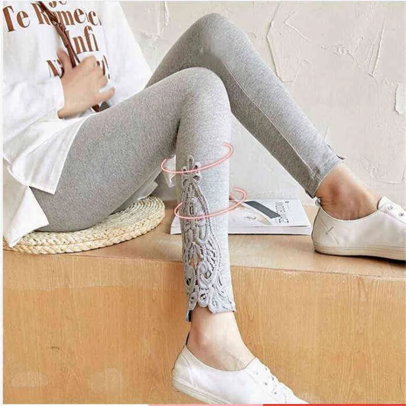 Womens Crochet Lace Leg Lace Leggings In Pink Navy Red Black And Purple Sizes XS 7XL 211204 From Long01 9.07 DHgate.Com