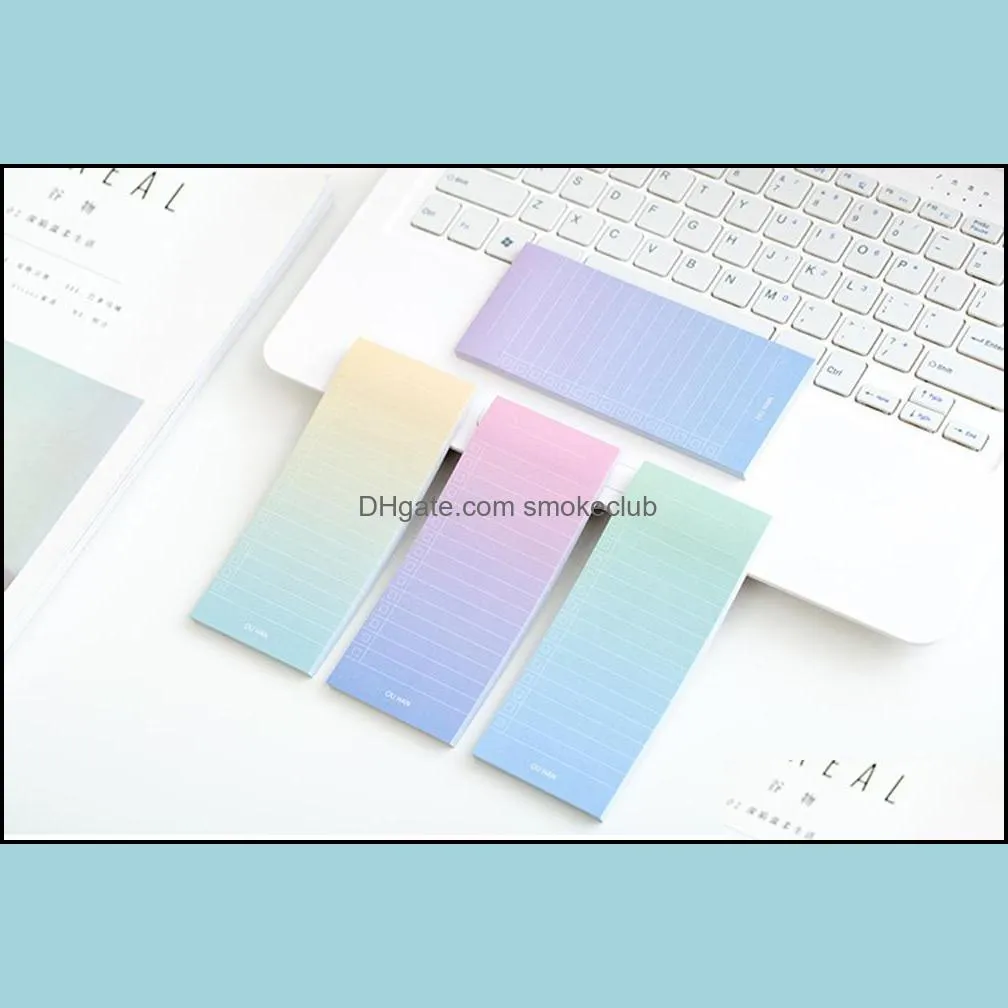 40 Sheets Simple Note Pads Gradiant Color To Do List Memo Pads Planner Student Notepad School Stationery Note Pads