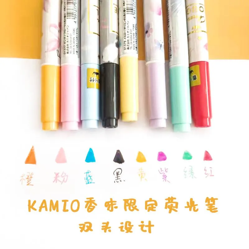 Textmarker Kamio Fragrance Limited Color Two-End Highlighter Handbemalte Illustrator Coloring Ledger DIY-Marker