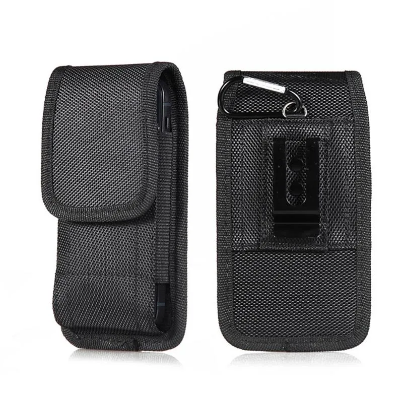 Resa vandring utomhus sport camping robusta fall nylon holster bälte klipp midja påse bärväska för 4,5-6,3 tum telefon iphone 12 13 Samsung S21 Ultra Huawei