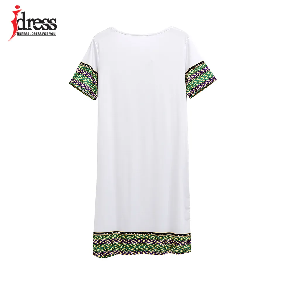 IDress S-XXXL Plus Size Sexy Casual Summer Dress Women Short Sleeve Party Dresses Black Vintage Traditional Printed Dresses (11)